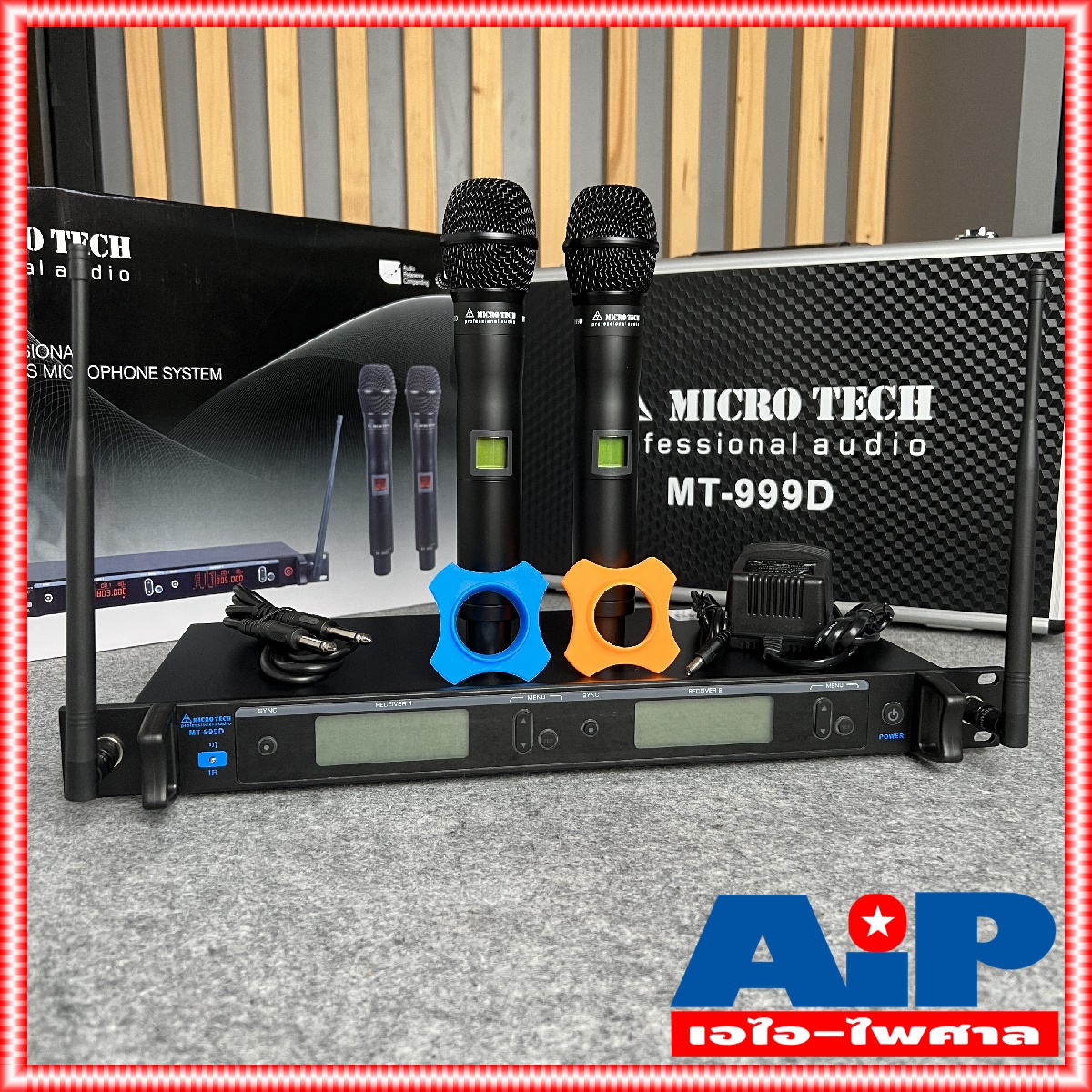 yyy ความถี่ใหม่ กสทช MICROTECH MT999D ไมค์ลอยมือถือคู่UHF ไมค์ลอยคู่ ไมค์คาราโอเกะ MT-999D แถม อุปกรณ์ย้ายเสา กระเป๋าเก็บไมค์ MT 999 D MT999 D MICRO TECH ไมโครเทค ล๊อตใหม่ความถี่ 694-703 / 748-758 HZ