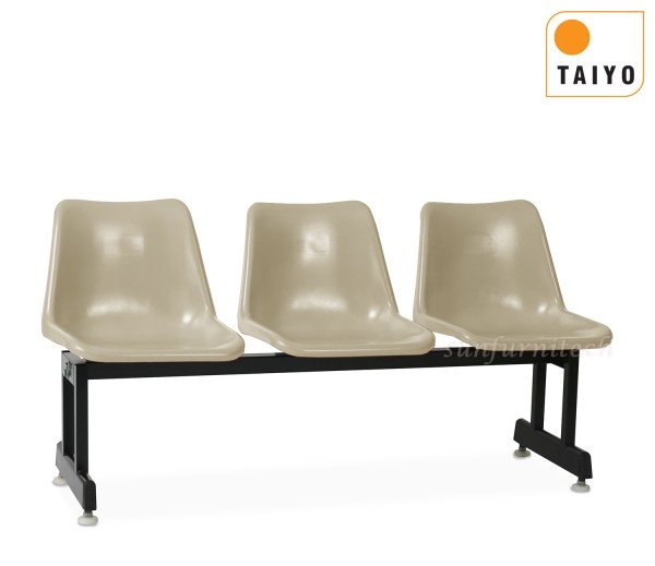 เก้าอี้โพลีแถว, เก้าอี้พักคอย 3 ที่นั่ง, 4 ที่นั่ง ขาเหล็กเกือกม้า ที่นั่งเปลือกโพลี Taiyo รุ่น CP-113 ,CP-114