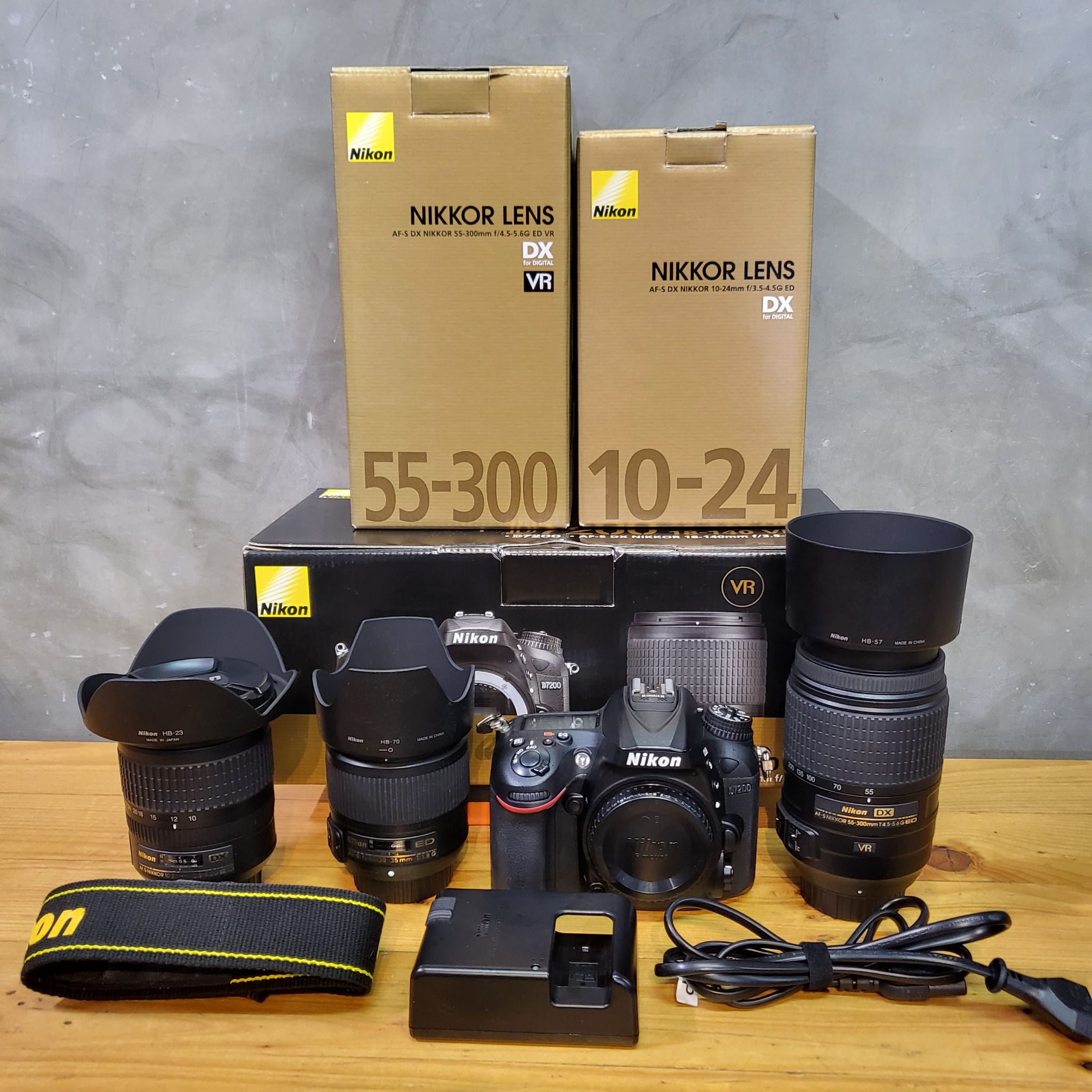 💎 Nikon D7200 + Nikkor AF-S DX 10-24mm f/3.5-4.5G ED + Nikkor AF-S DX NIKKOR 55-300mm f/4.5-5.6G ED VR + Nikkor AF-S NIKKOR 35mm f/1.8G ED 💎 📸 ชุดใหญ่ไฟกระพริบ Nikon D7200 พร้อมเลนส์ สภาพดี ราคาคุ้มๆ 📸