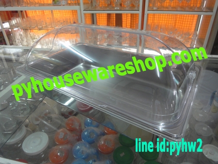 ฝาครอบใส,ฝาครอบอะคริลิคใสแบบแบบได้90องศา1ข้าง,ฝาใสโชว์อาหาร