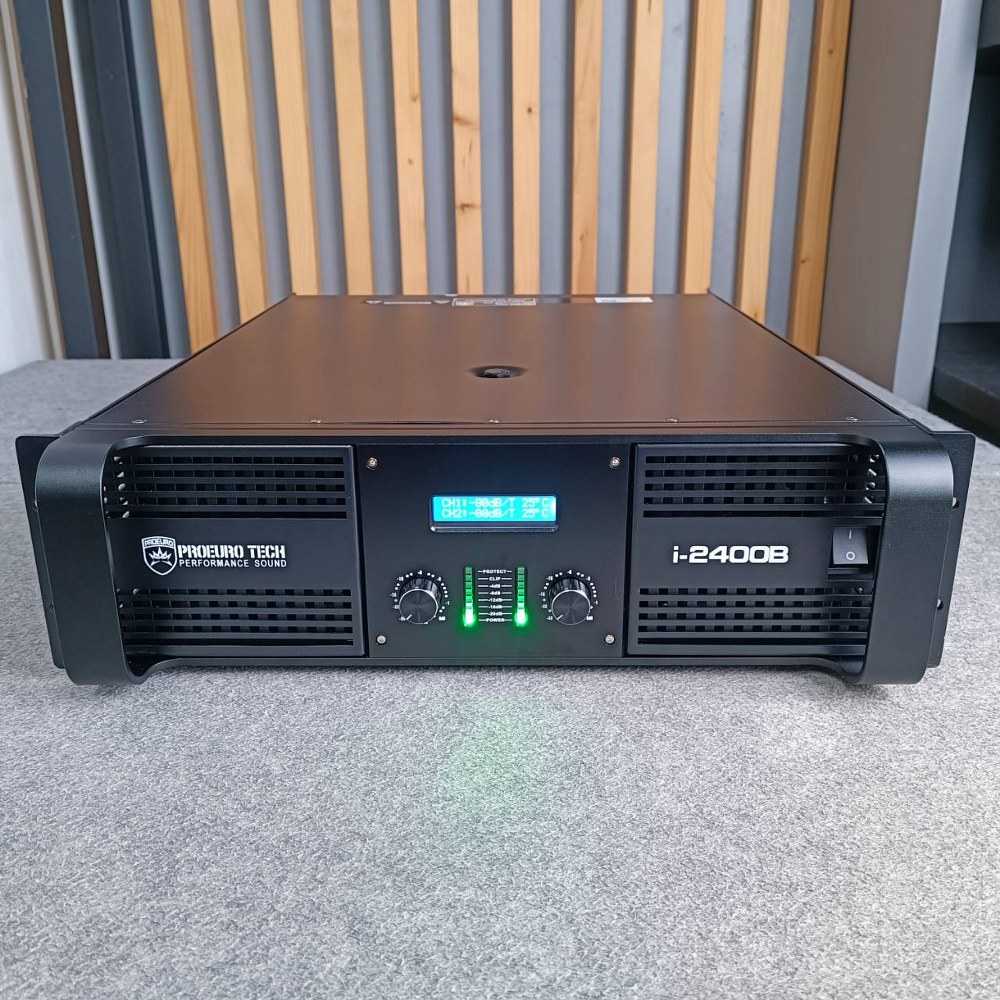 PROEUROTECH I-2400B POWERAMP เพาเวอร์แอมป์ 2 แชนแนล กำลังขับ 2400 วัตต์ที่ 8 โอห์ม I 2400B I2400B เอไอ-ไพศาล