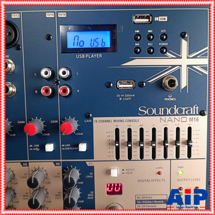 SOUNDCRAFT NANO M16 MIXER มิกเซอร์อนาล็อก 7-band GEQ นาโน M-16 M 16 เอไอ-ไพศาล +++