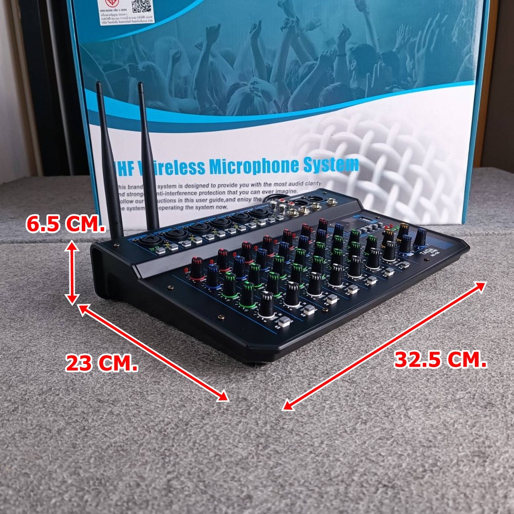 TADA MX-420 mixer พร้อมไมค์ลอย2ตัว ธาดา รุ่น MX 420 MX420 มิกเซอร์ ปรับโทนเสียง มิกเซอร์พร้อมไมค์ลอยคู่ เอไอ-ไพศาล