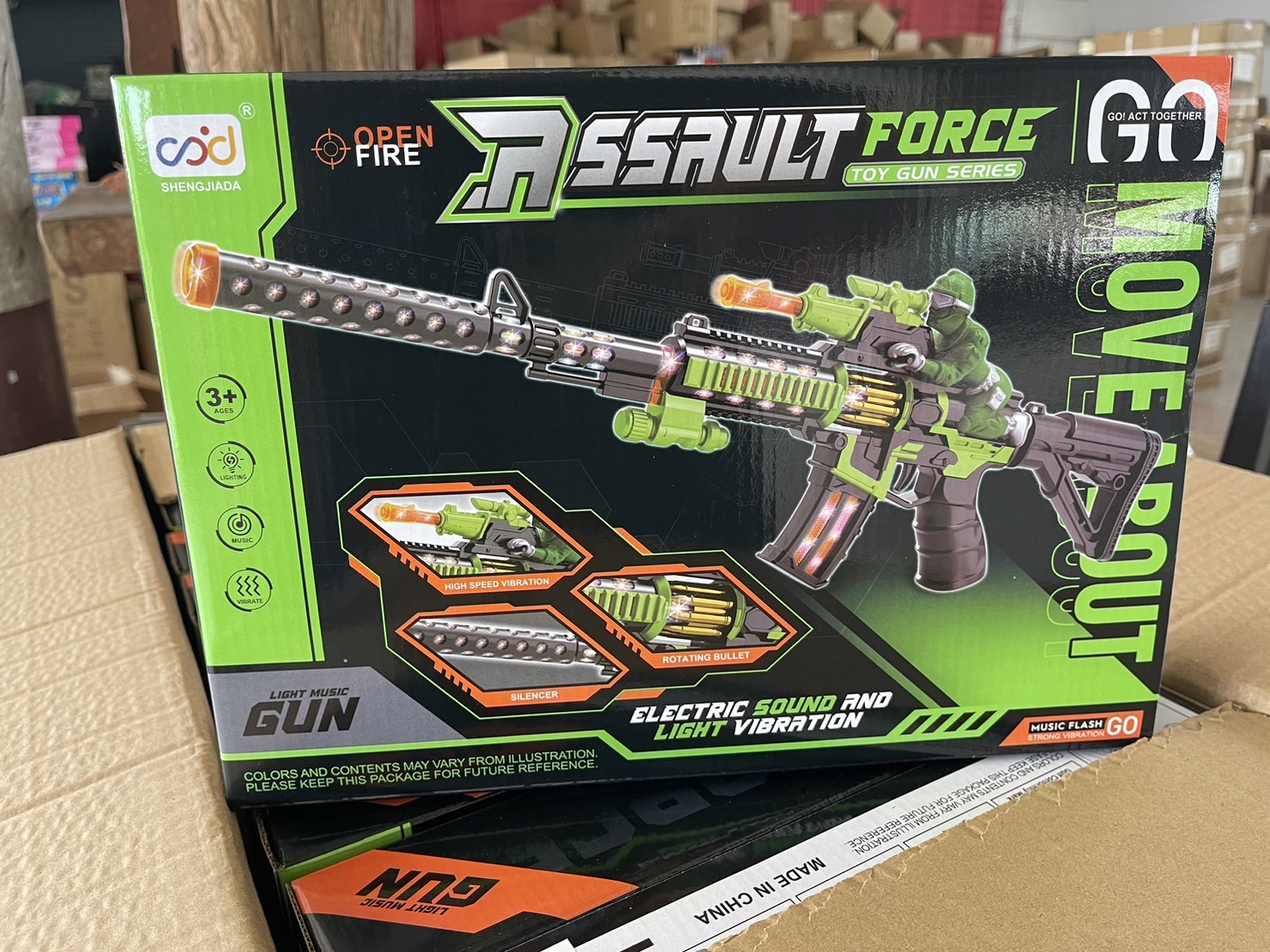 781-3 อาวุธปืนยาวของเล่น ปืนใส่ถ่านมี 8 เสียง ปลีกกล่องละ