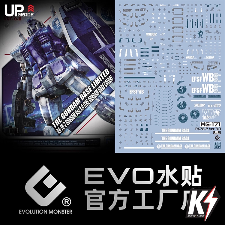 Waterdecal EVO UP Grade MG RX78 3.0 #ดีคอลน้ำสำหรับติดกันพลา