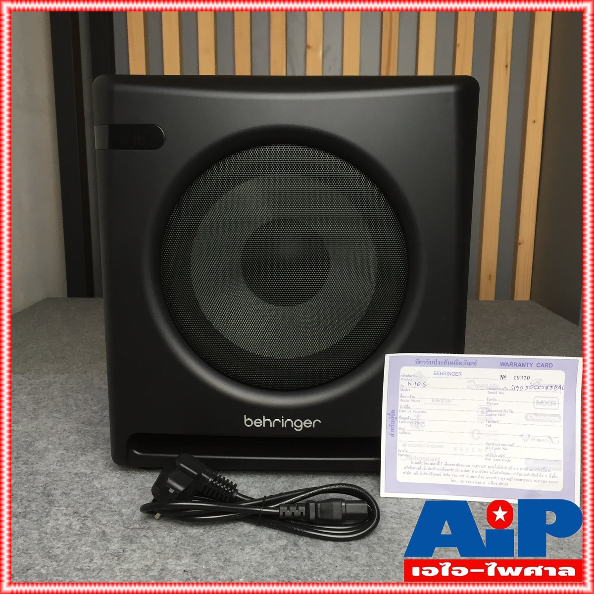 BEHRINGER K10S ACTIVE SUBWOOFER ตู้ซับเบส ตู้ซับมีแอมป์ ดอก10นิ้ว ของแท้มีประกันบริษัทบูเช่ เอ-ไพศาล +++