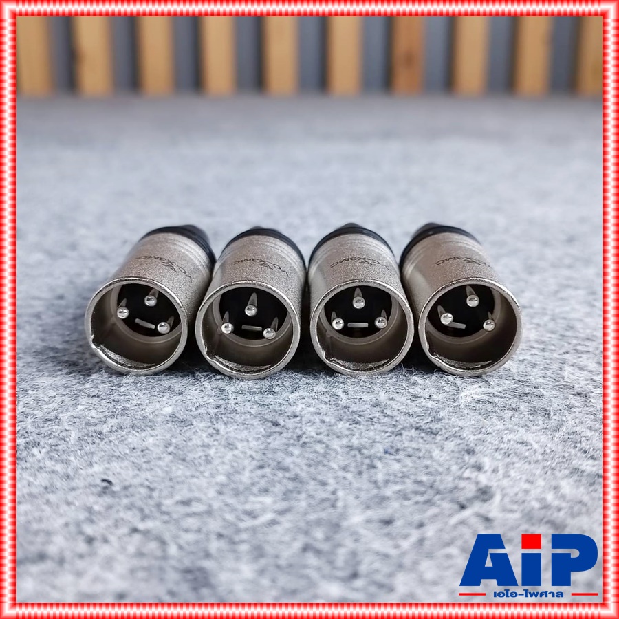 แพ็ค4ตัว VL-AUDIO VC-X3MC XLR ตัวผู้ ปลั๊กXLR CANNONตัวผู้ ปลั๊กแคนนอนตัวผู้ VC X3MC VCX3MC XLR ตัวผู้ 3 ขา สำหรับเข้าสาย เอไอ-ไพศาล