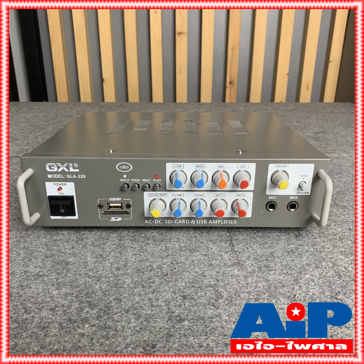 GXL GLA329EXTRA แอมป์ USB AC/DC บลูทูธ เครื่องขยายเสียง GLA329 GLA-329 GLA 329 ใช้ได้ทั้งไฟบ้าน และไฟรถยนต์ 12V เอไอ-ไพศาล