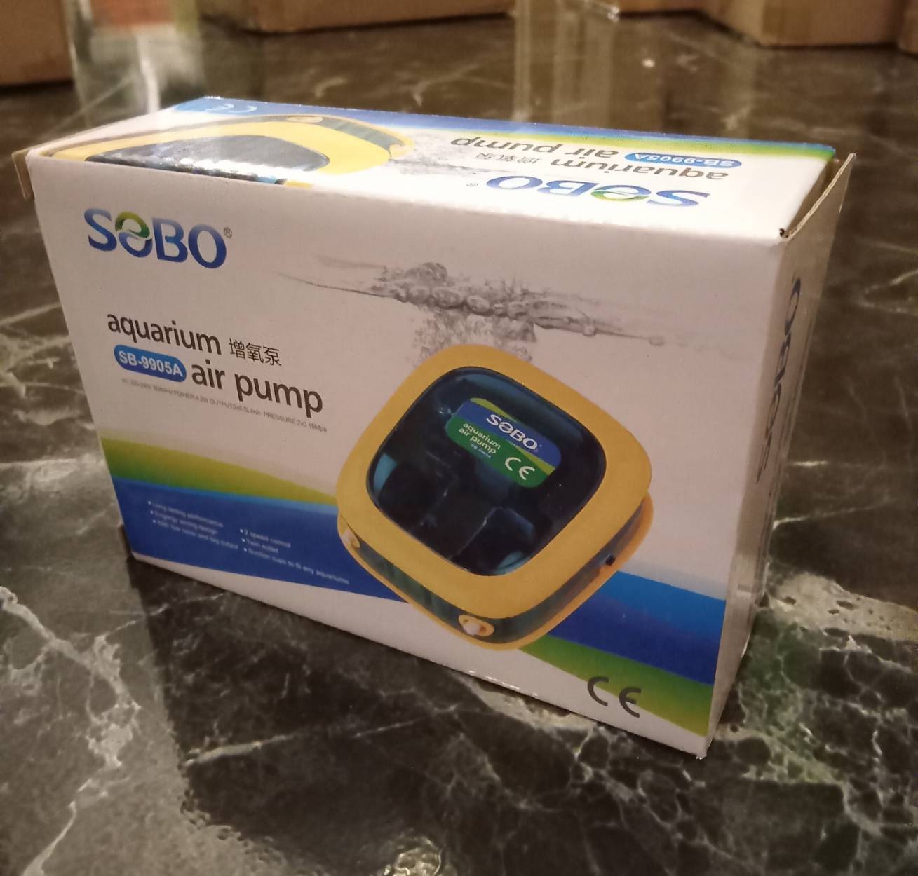 SOBO SB-9905A ปั้มลมตู้ปลา2ทาง 4.2W 5 L/min