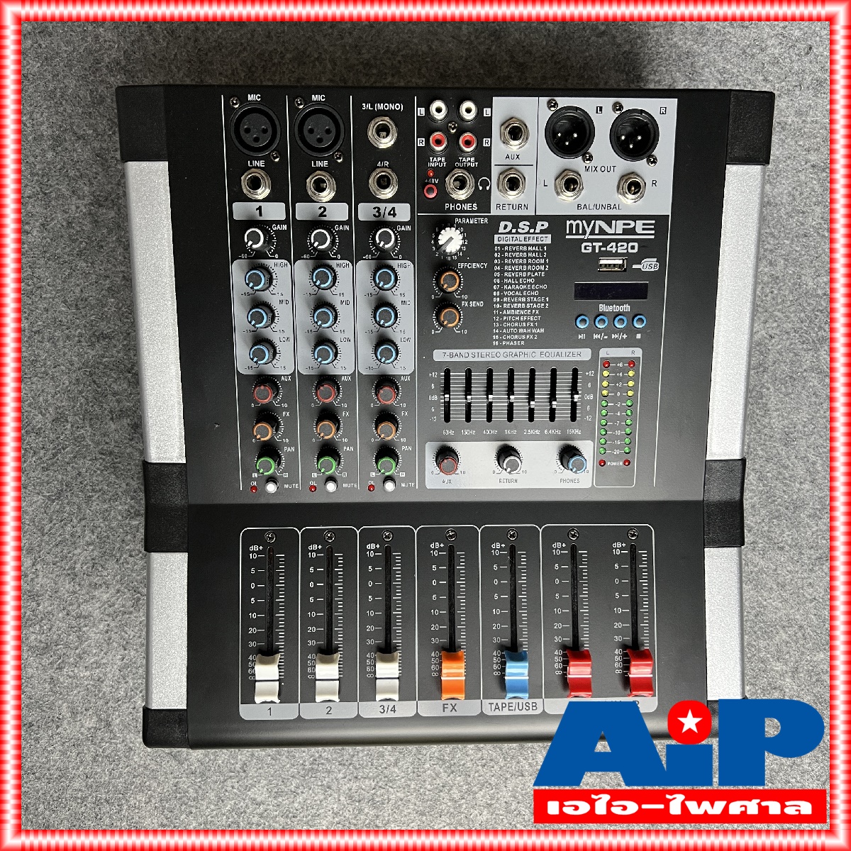 MYNPE GT-420 POWERMIX USB บลูทูธ MY NPE GT420 เพาเวอร์มิก มิกซ์ มิกเซอร์ เครื่องเสียง GT 420 เอไอ-ไพศาล