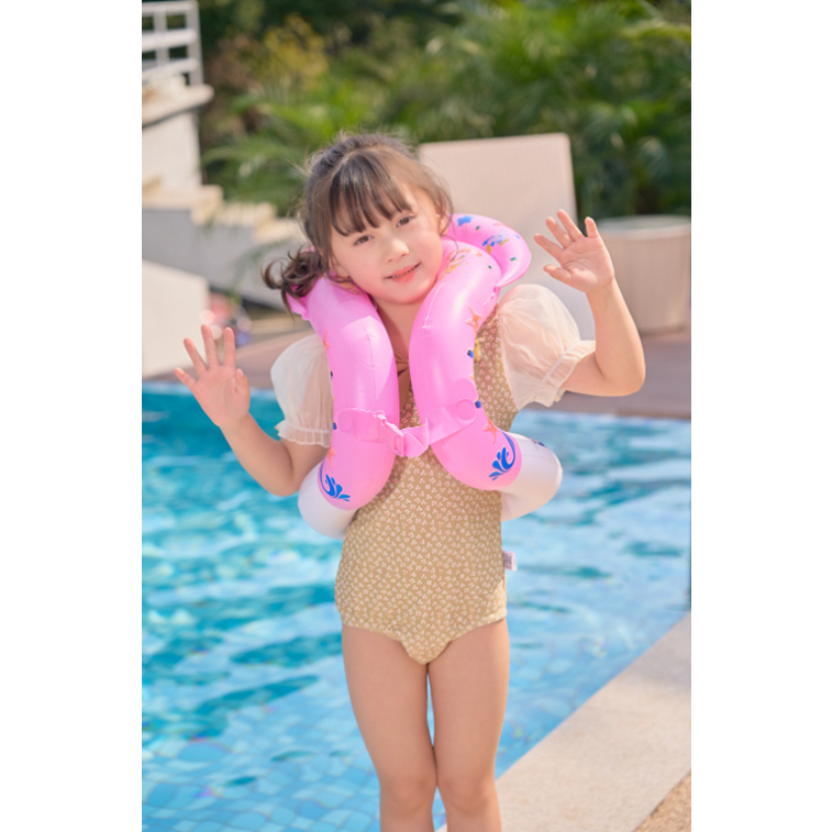 ห่วงยางเด็ก เสื้อชูชีพเด็ก ชูชีพเป่าลม มีตัวล็อคกันหลุด เป่าลม2ชั้น สร้างความมั่นใจขณะอยู๋ในน้ำ สินค้าพร้อมส่ง