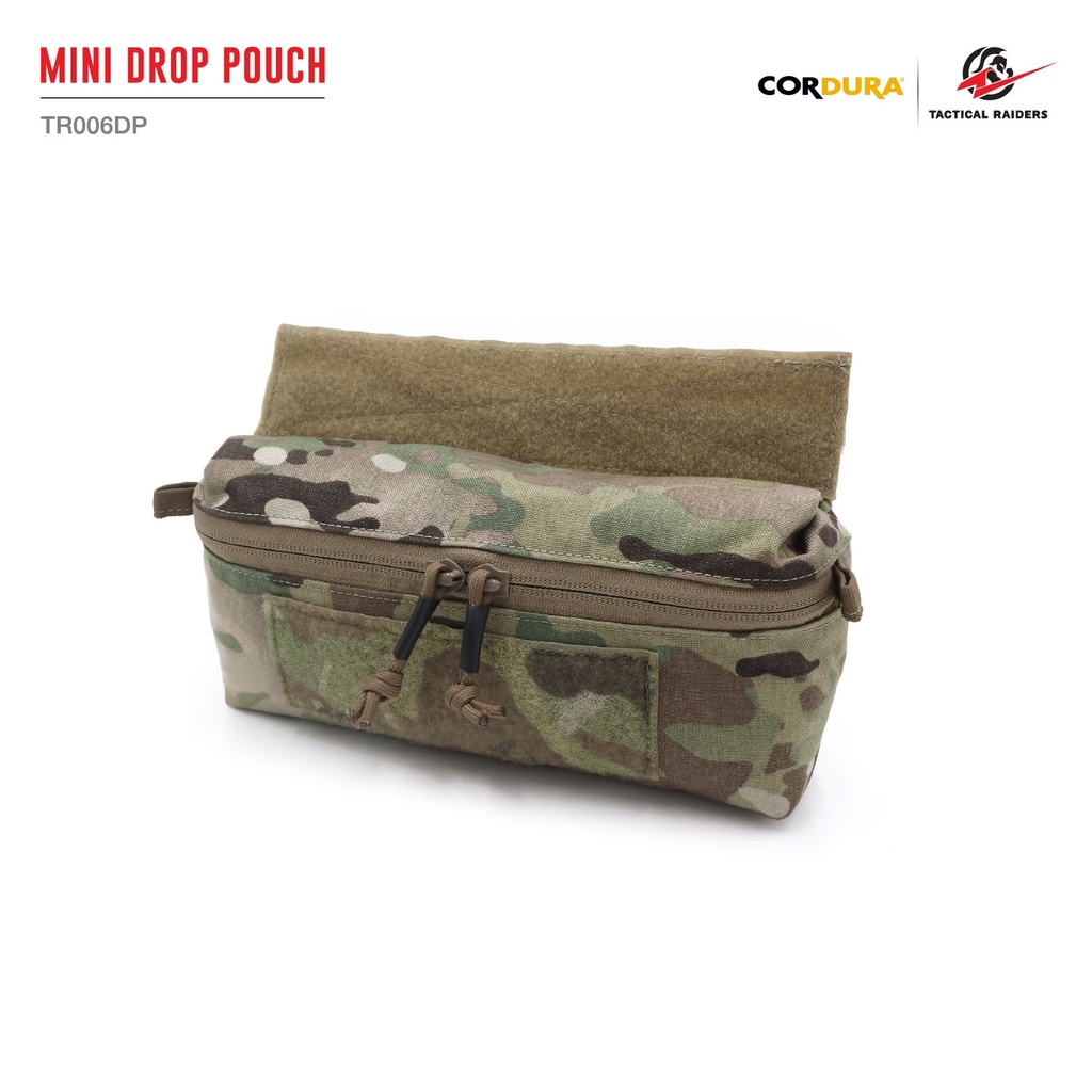 กระเป๋าติดเวส สีมัลติแคม-สีพรางดำ Mini Drop Pouch [ TR006DP ] ( Tactical Rider )