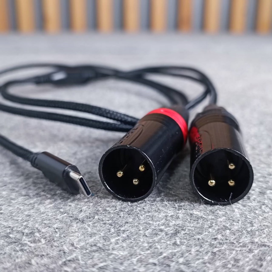 ยาว1.5เมตร LIDGE YM-403 1.5เมตร สาย USB TYPE-C ออก XLRผู้x2 สายสัญญาณเสียง type C - P.XLRx2 เอไอ-ไพศาล