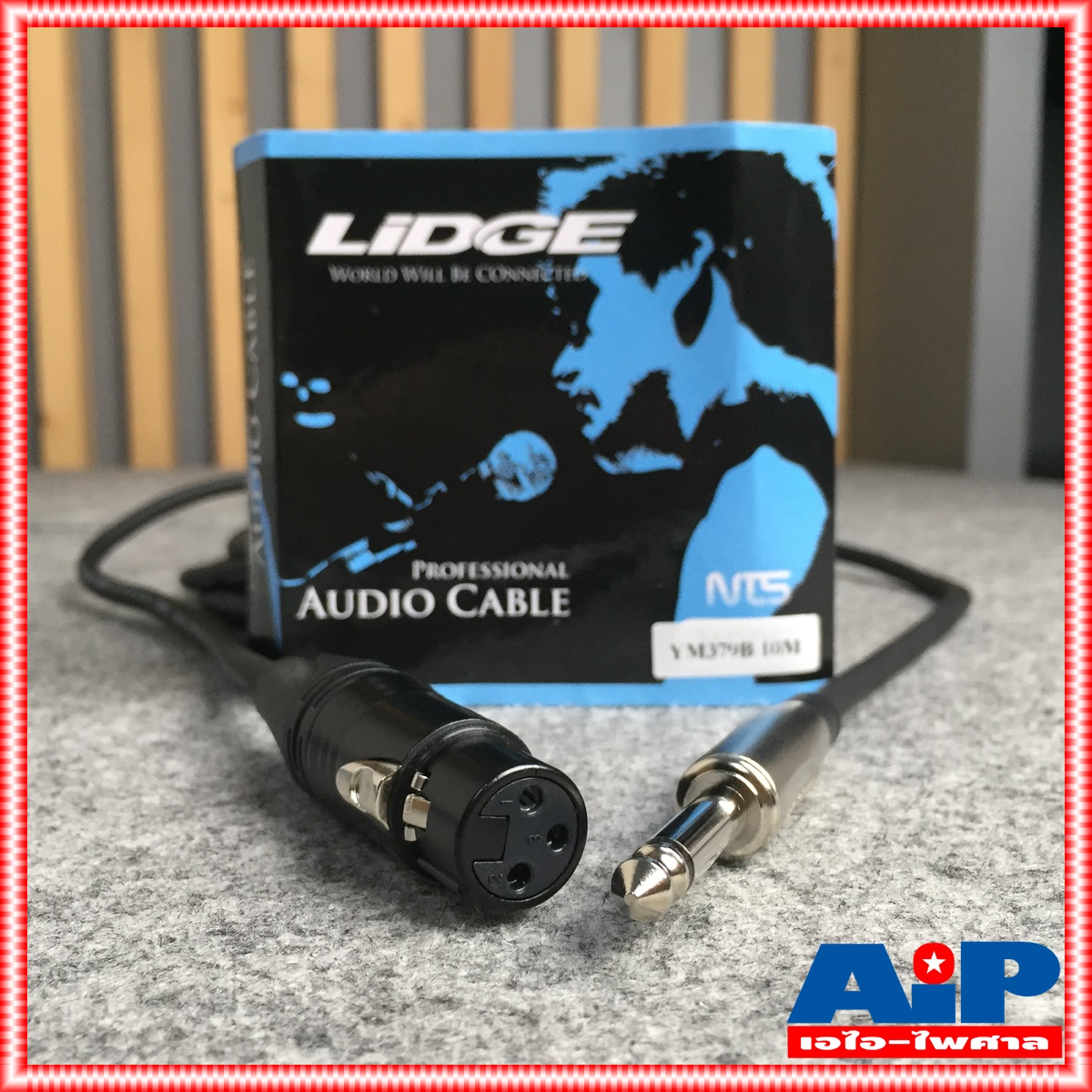 10เมตร LIDGE YM-379B สายXLR เมีย- PHONE ผู้ YM379B สาย10เมตร สายXLR หัวท้าย YM 379 B สาย XLR เมีย - โฟนผู้ 10M สาย cannon เมีย - ปลั๊กไมค์ สายไมค์10เมตร เอไอ-ไพศาล