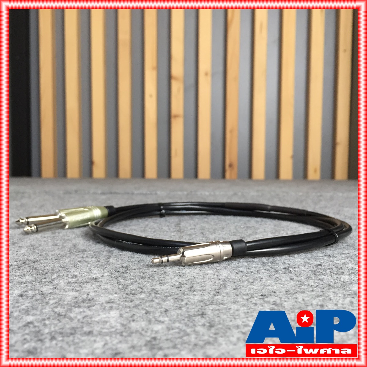 1.5เมตร AMPHENOL สาย TR-ST - PHONEx2 1.5M CA52-3333-WB-1.5 สายสัญญาณ TR-ST ออก ปลั๊กไมค์ โมโน 2หัว ยาว 1.5เมตร สายคอมเข้ามิกซ์