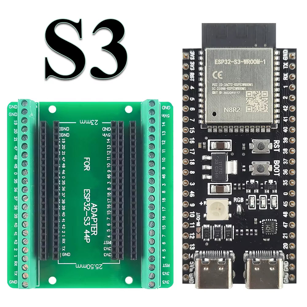 ESP32-S3 Expansion Board Module Breakout Board Terminal Adapter for ESP32-S3 Development Board 44Pin