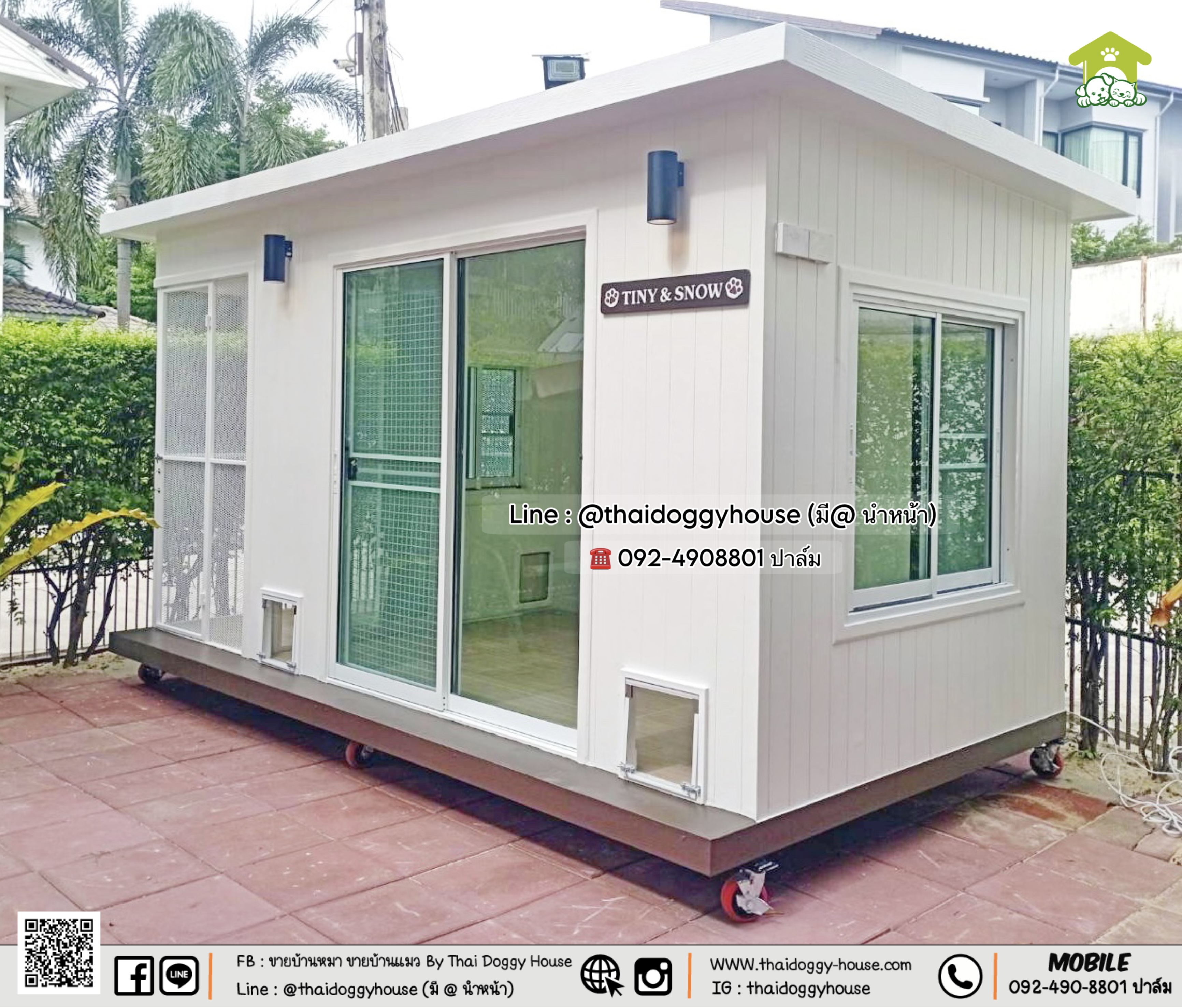 บ้านหมา บ้านแมว 𝐓𝐡𝐚𝐢 𝐝𝐨𝐠𝐠𝐲 𝐡𝐨𝐮𝐬𝐞 𝐌𝐨𝐝𝐞𝐫𝐧 แบบติดแอร์