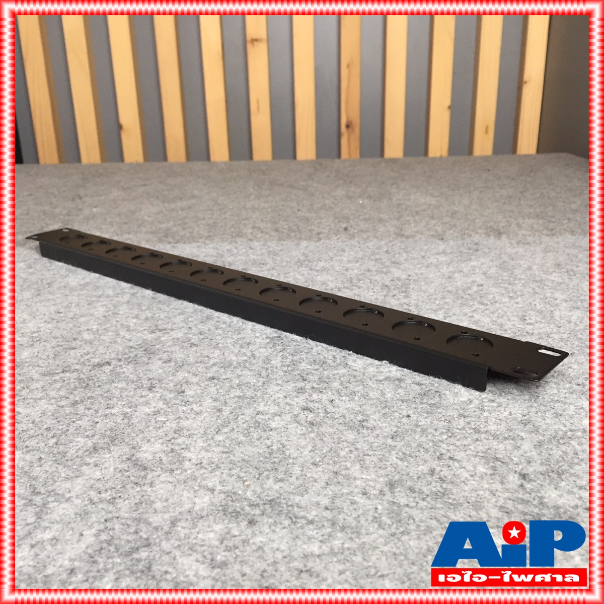 NPE XLR PANEL 1U 12ch แผ่นยึดแร็ค แผ่นปิดแร็ค 1 U เจาะรู 12ช่อง แผ่นเหล็ก ปิดแร็ค อุปกรณ์แร็ค เอไอ-ไพศาล