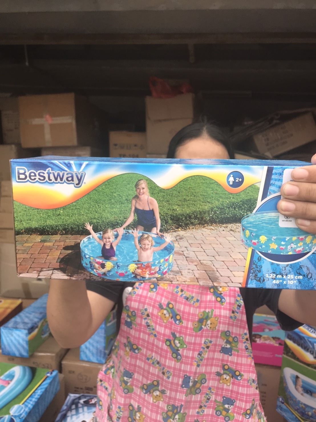 55028 สระเด็ก สระเล่นน้ำ สระว่ายน้ำ สระน้ำขอบตั้ง Bestway ลิขสิทธิ์ถูกต้อง 122x25 cm