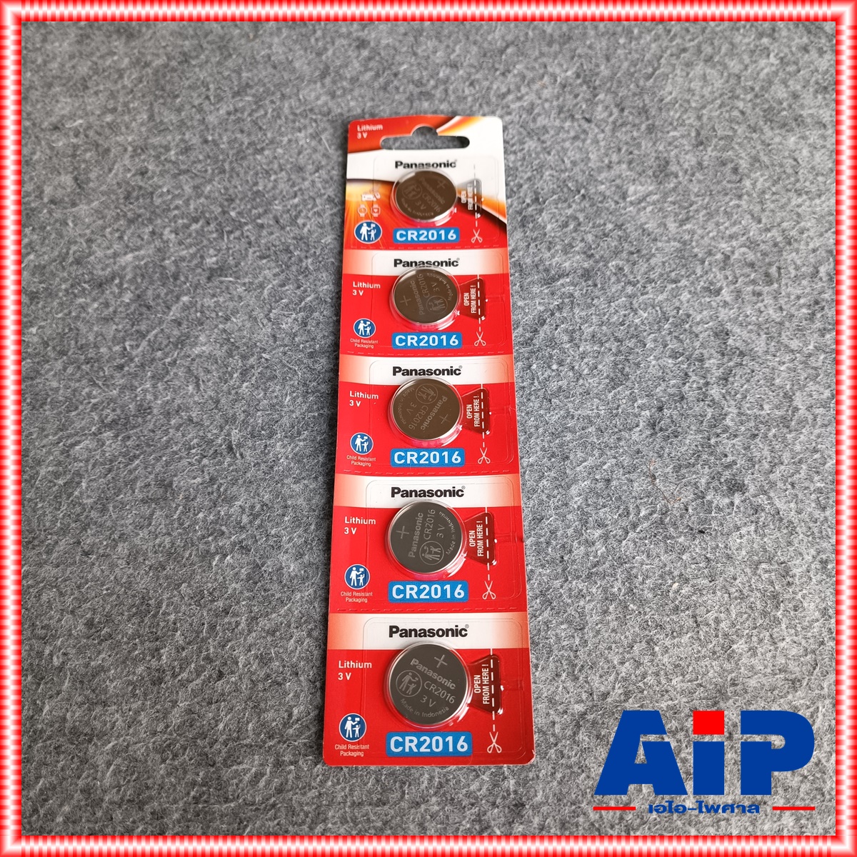 แพ็ค5ก้อน PANASONIC CR2016 ถ่าน ถ่านกระดุม CR 2016 CR-2016 ถ่านกลม ถ่านกระดุม3V เอไอ-ไพศาล +++