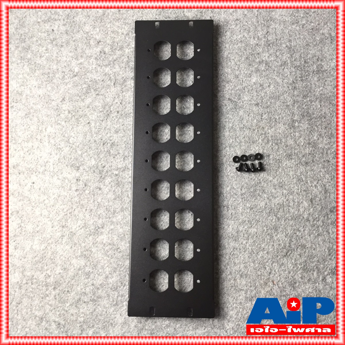 NPE AC PLUG PANEL 3U-18CH แผ่นยึดแร็ค แผ่นปิดแร็ค 3 U เจาะรู AC 18ช่อง แผ่นเหล็ก ปิดแร็ค อุปกรณ์แร็ค เอไอ-ไพศาล