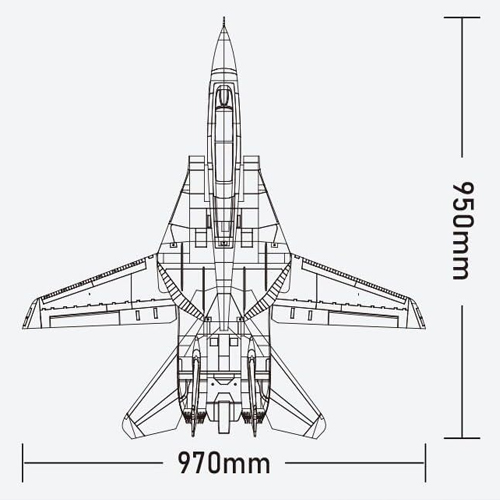 เครื่องบินไฟฟ้า ตัวลำ+ชุดไฟ F-14 Twin 40mm EDF Jet PNP 4S RC เครื่องบินบังคับ