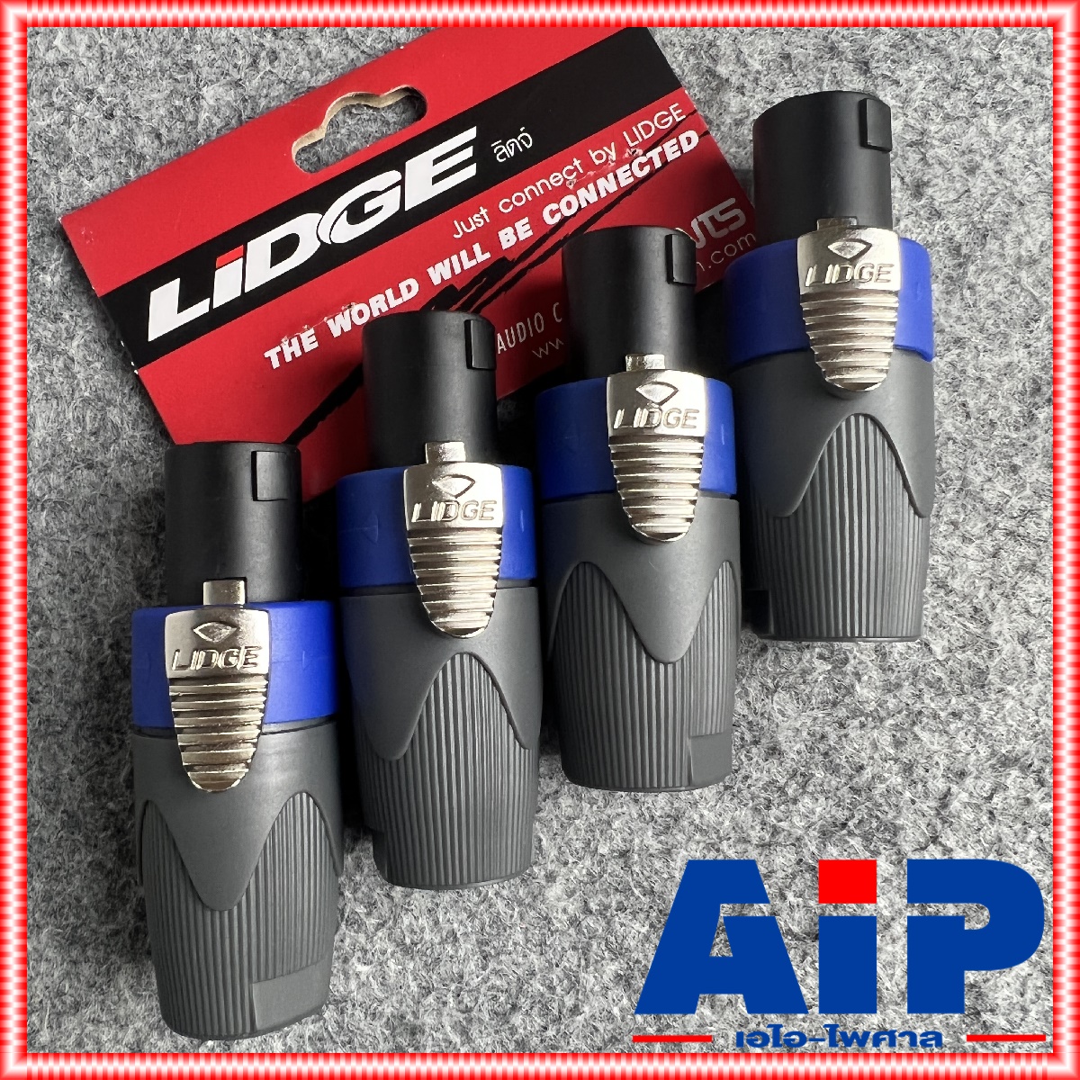 แพ็ค4ตัว Lidge YM-122A speakon สีน้ำเงิน สเปคคอน ตัวผู้ แจ็คสเปคคอน YM 122 A สเปคคอนตัวผู้ สเปคคอนตู้ลำโพง YM122 เอไอ-ไพศาล
