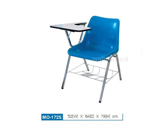 เก้าอี้เลคเชอร์ที่นั่งโพลี มีตะแกรงวางของ, เก้าอี้ประชุมเลคเชอร์ที่นั่งโพลี มีตะกร้าวางของ ยี่ห้อ elegant รุ่น 172C-B