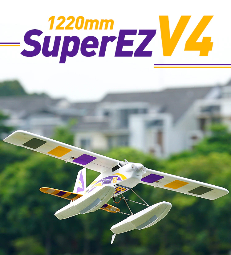 เครื่องบินโฟม น้ำ+บก FMS : Super EZ V4 1220mm PNP ตัวลำ+ชุดไฟ (ไม่รวม แบต รีซีฟ รีโมท)