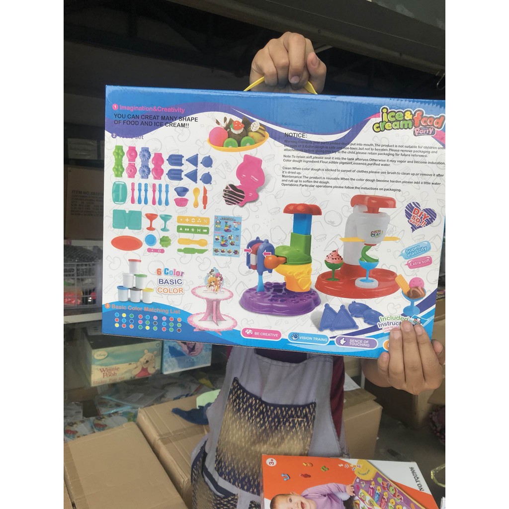 729A-2 ของเล่นเด็กแป้งโดว์ไอติมพร้อมแม่พิมพ์