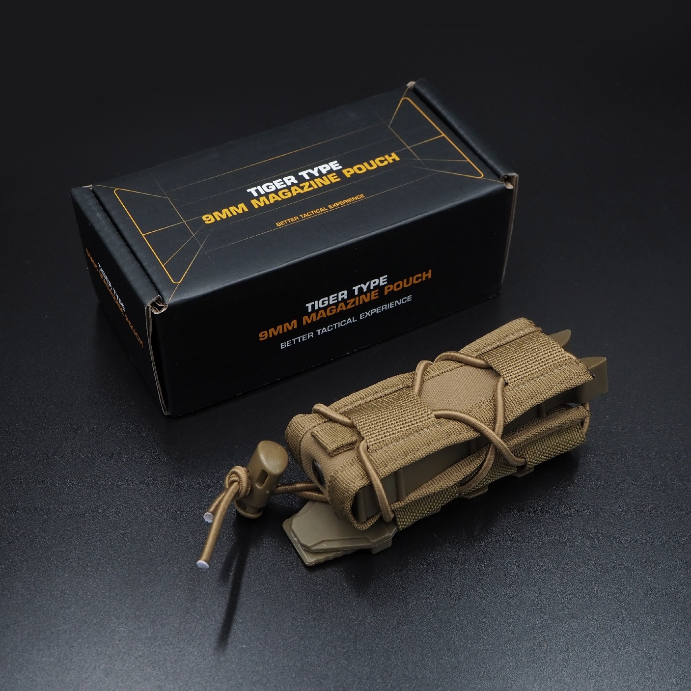 ซองแม็กกาซีนเดี่ยวทรง TACO (Wosport) Tiger Type 9mm Magazine Pouch [ MG-48 ]