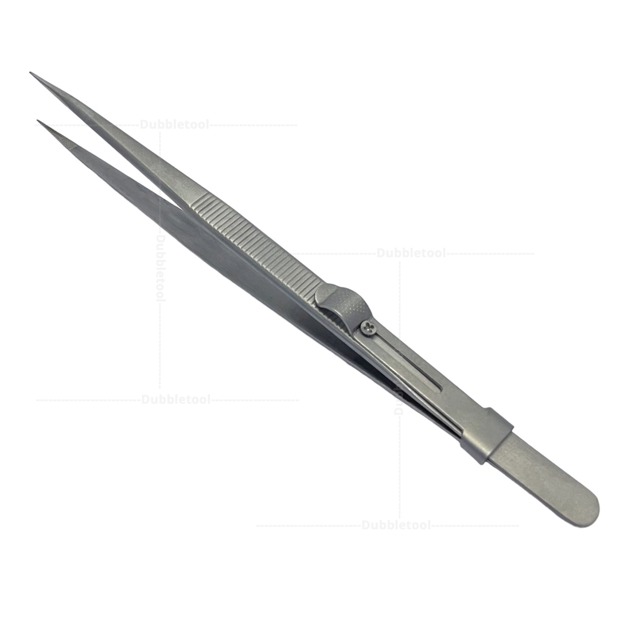ปากคีบมีร่อง ปากคีบมีตัวล็อค ปากคีบมีร่องแบบมีตัวล็อค ขนาด 16.3 Cm. แหนบคีบพลอย ปากคีบมีตัวล็อค แบบมีร่อง