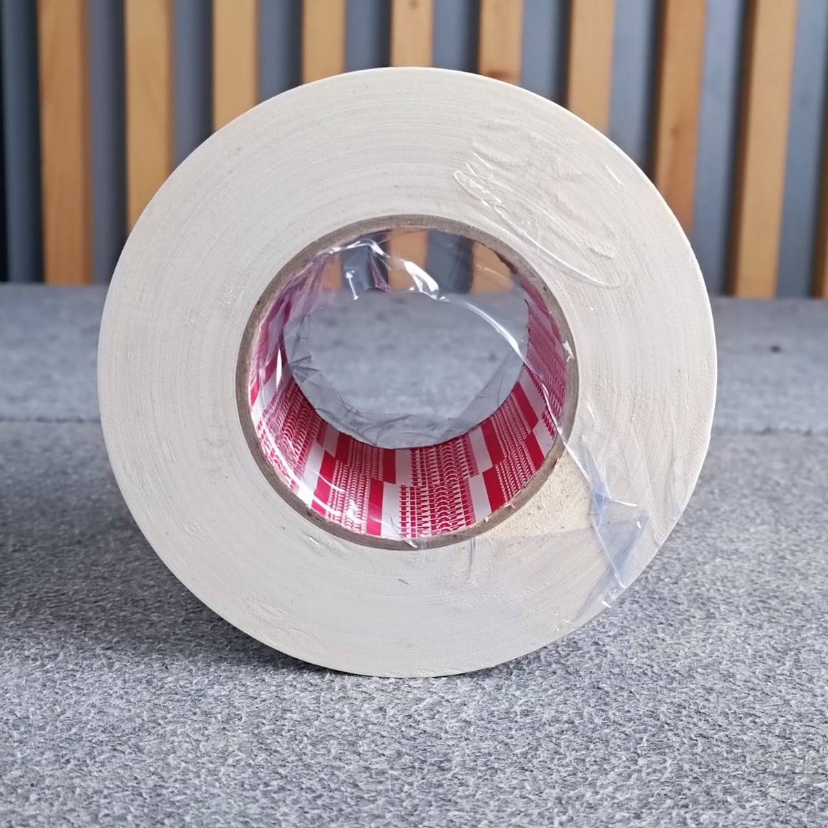 สีขาว แร็คซีน4นิ้ว 50หลา สีขาว เทปแร็คซีนม้วนใหญ่ เทปหนา แลคซีน เทปผ้า กระดาษกาวย่น ยาว50หลา เอไอ-ไพศาล