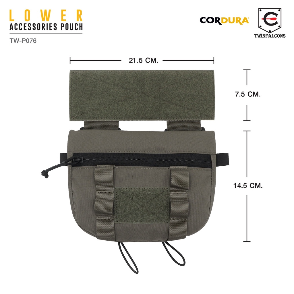 กระเป๋าเสริมติดเวส Lower Accessories Pouch ( Twinfalcons ) [ TW-P076 ]