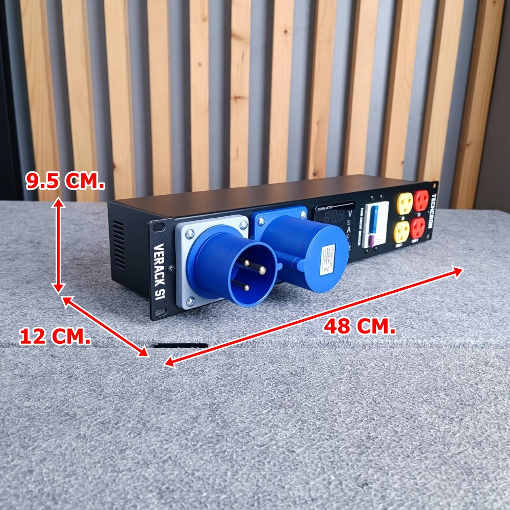 TECHCRON VERACK S1 ชุดโหลดไฟ 1เฟส ชุดโหลดจ่ายไฟ ปลั๊กโหลด1เฟส เพาเวอร์ปลั๊ก VERACK S 1 VERACKS-1 เอไอ-ไพศาล