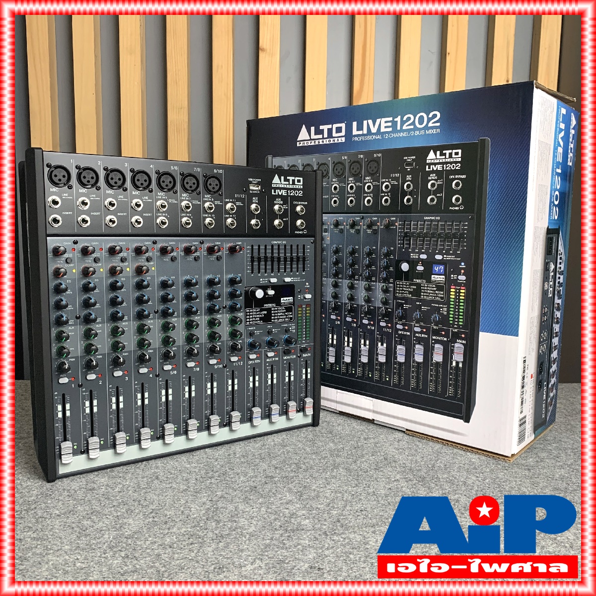 ALTO LIVE-1202 MIXER เครื่องแต่งเสียง เครื่องปรับแต่งเสียง เครื่องเสียง มิกเชอร์ มิกซ์ LIVE 1202 LIVE1202 เอไอ-ไพศาล