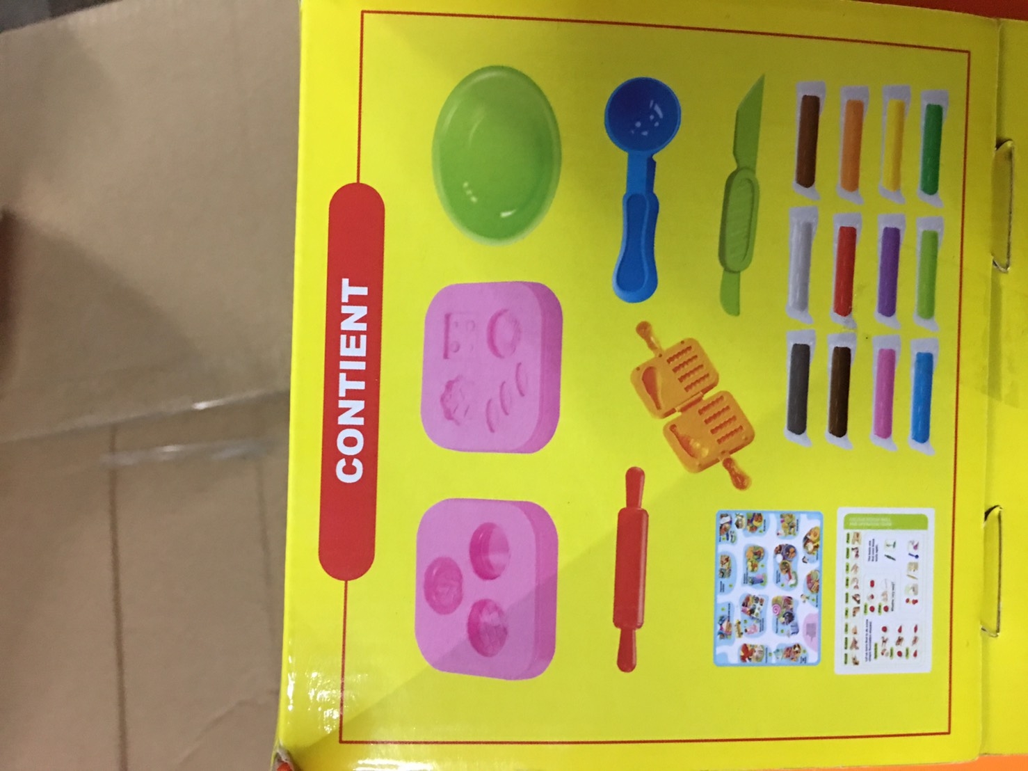 9307 ของเล่นเด็กแป้งโดว์อาหารกระเป๋าพกพา ชิ้นละ