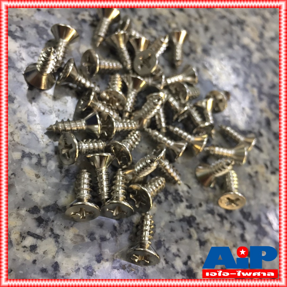 ถุง20ตัว สกรู FH 8X1/2" สกรูเกลียวปล่อย สกรูหัวกลม น็อต น็อตเกลียวปล่อย สกรูหัวแบน FH8x1/2นิ้ว เอไอ-ไพศาล