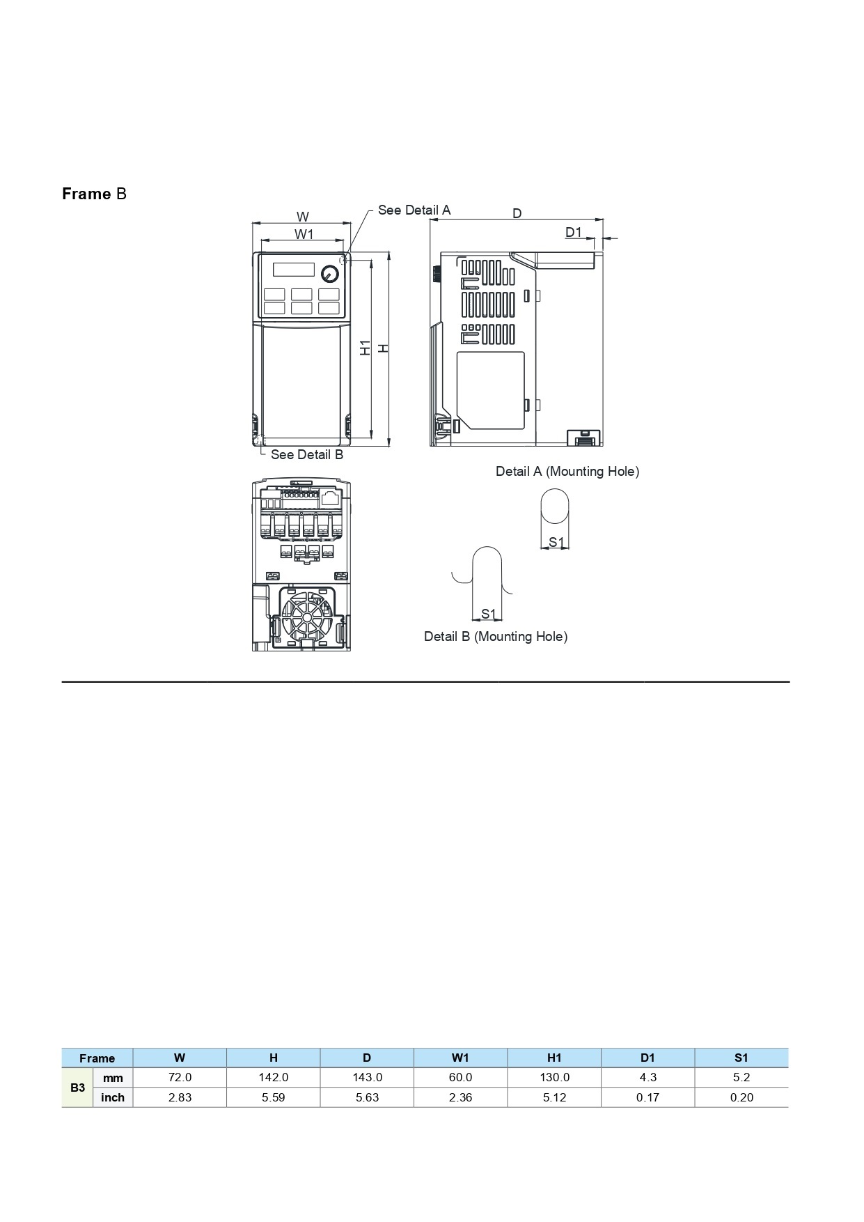Delta INVERTER VFD-ME300 0.75KW 220V