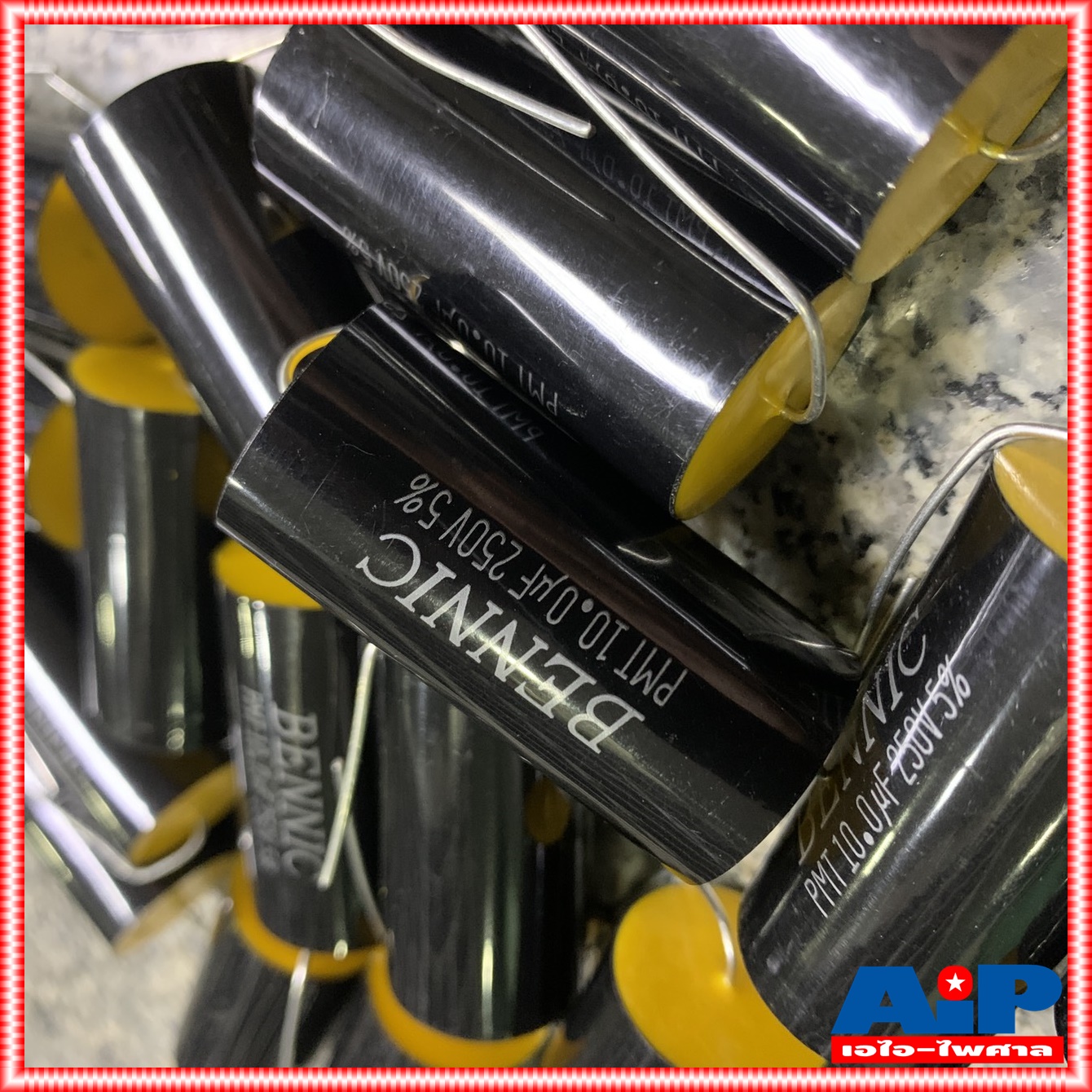 C 10 UF 250VDC MET BENNIC สีดำ c ใส่ลำโพง คาปา ลำโพง C คอนเดนเซอร์ 10UF /250VDC 10/250VDC PMT (MPT)