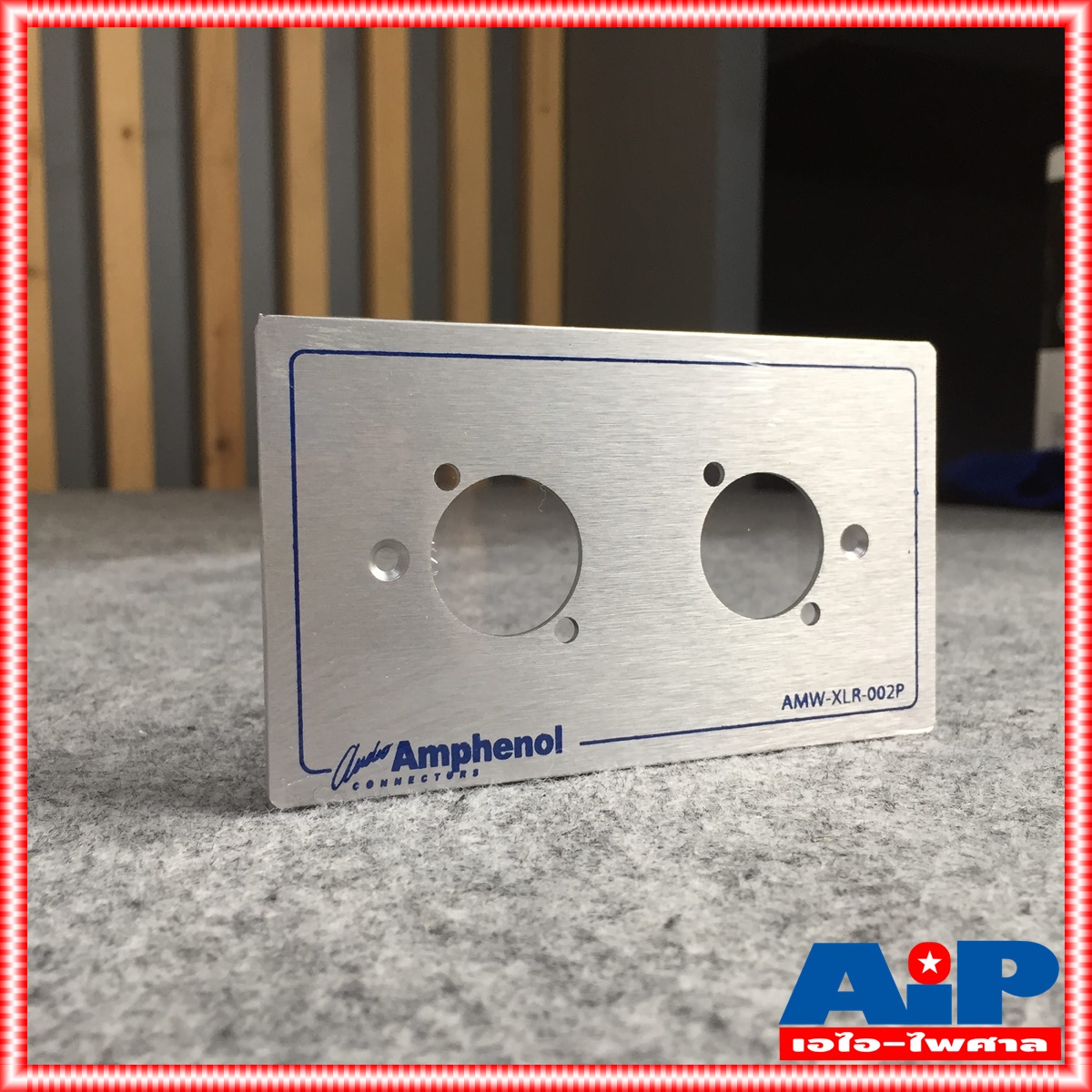 AMPHENOL XLR PANEL 2รู AMW XLR 002P แผ่นเพลท AMW-XLR-002P แอมฟีนอล เอไอ-ไพศาล