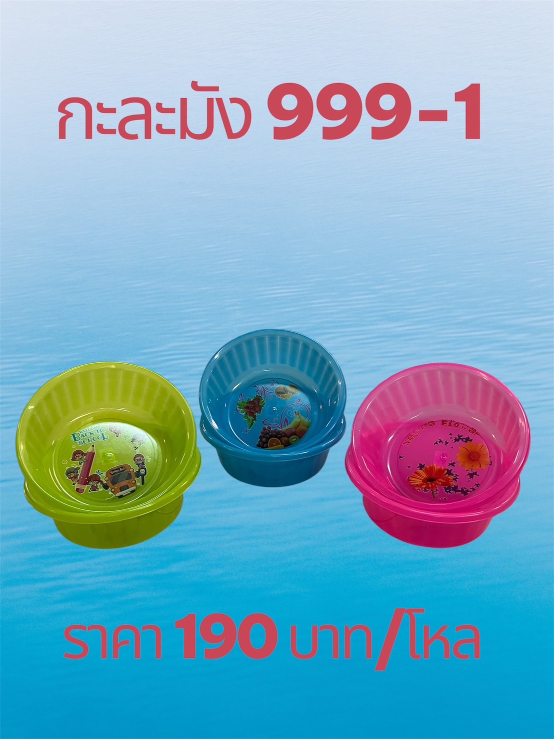 กะละมัง 999-1 (ราคาต่อโหล)