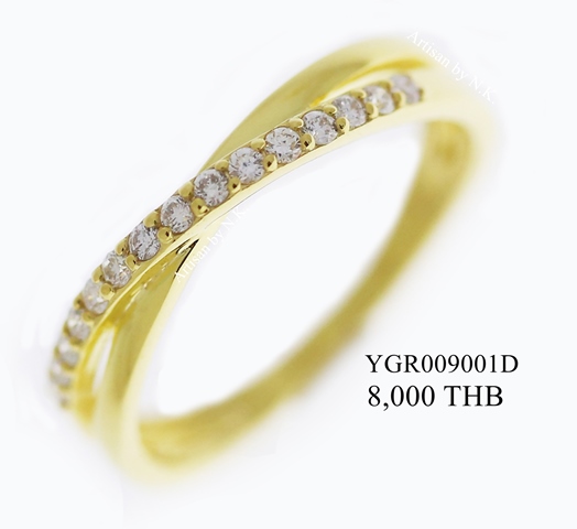 แหวนทอง9K ฝังเพชรแท้