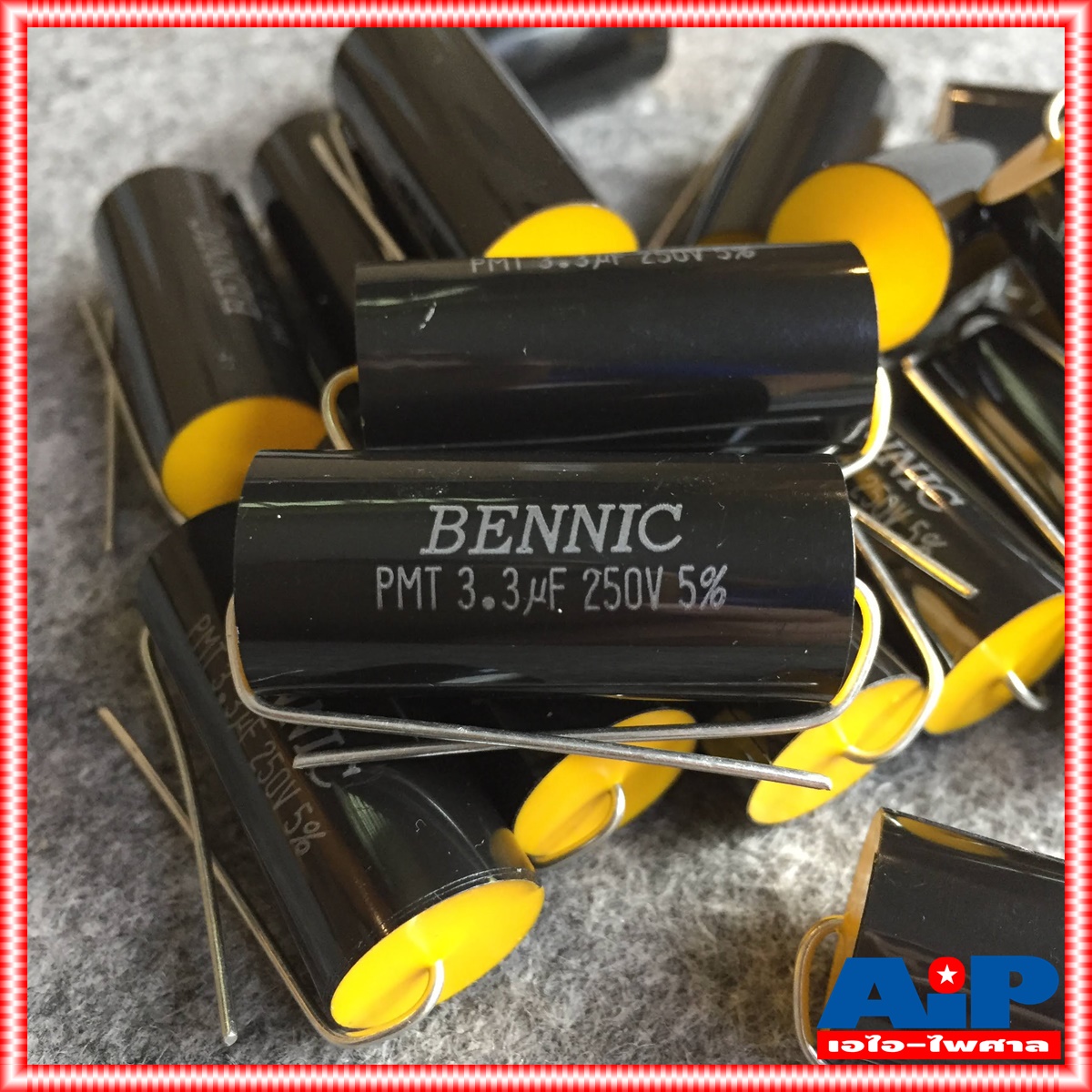 C 3.3/250VDC PMT (MPT) BENNIC สีดำ c ใส่ลำโพง cเสียงแหลม คาปา เสียงแหลม ลำโพง C เสียงแหลม คอนเดนเซอร์ 3.3UF /250VDC