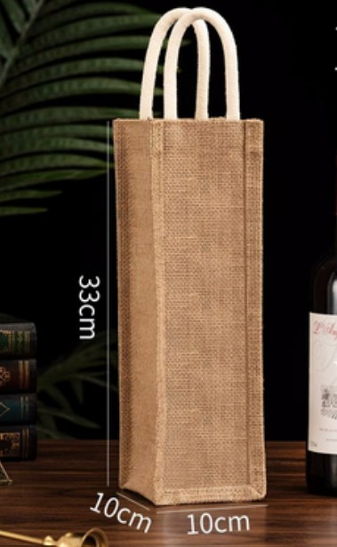 ถุงผ้ากระสอบ ใส่ขวดน้ำผึ้ง ใส่ขวดไวน์ แบบสวย ๆ ถุงผ้ากระสอบ ทรงยาว ใส่ขวด แจกงานแต่งงาน แจกลูกค้า 827463