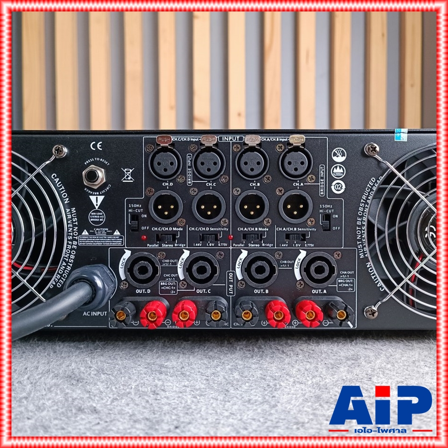 *มีจอ* PROEUROTECH XQ-41000 *รุ่นใหม่มีจอ* POWERAMP4CH โปรยูโรเทค แอมป์ขยาย 4 ช่อง 1000 วัตต์ XQ 41000 XQ41000 เอไอ-ไพศาล