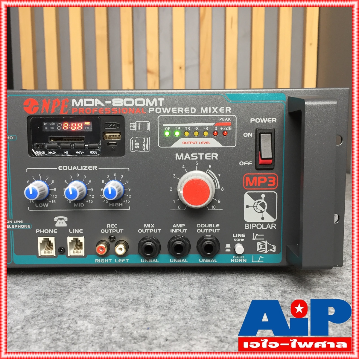 NPE MDA-800MT POWERMIXER+LINE+USB พาวเวอร์มิกเซอร์ เครื่องขยายเสียง กำลังขับ 500W MDA 800MT MDA800MT เอไอ-ไพศาล