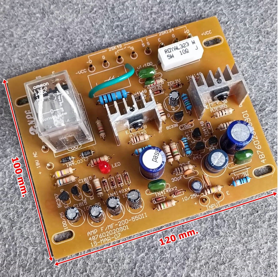NPE KIT AMP FET/MOSFET-200-550II ปริ้นแอมป์ แผงวงจรขยายเสียง อะไหล่เพาเวอร์แอมป์ เอไอ-ไพศาล