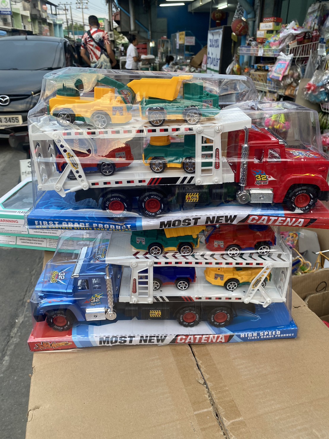 YD915 ของเล่นเด็กรถบรรทุกรถเล่นมือฝาครอบ ปลีกคันละ