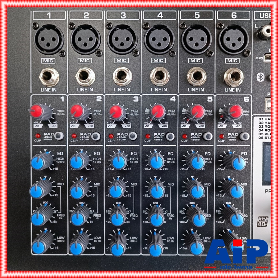 PROEUROTECH PMX-P6650FX POWERMIXER+บูลทูส เพาเวอร์มิกเซอร์ รุ่นใหม่ โปรยูโรเทค 6 ช่อง 650 วัตต์ PMX P6650 FX PMXP6650FX เอไอ-ไพศาล